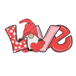 Valentines Day Gnome Love, Svg Png Dxf Eps Cricut